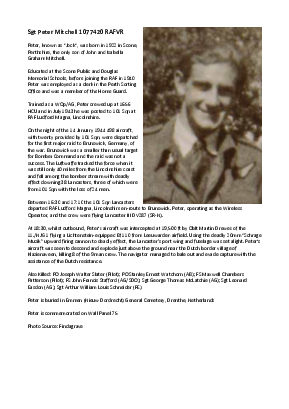 A preview of a PDF biography for Mitchell, Peter